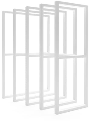 HEVVA |Gestell Doppel-Waschtisch -75 cm hoch| NECKAR | 25/30/40/45/50 cm | Waschtischunterschrank Füße, Waschtischbeine | (2X Waschtischbeine - Weiß, 35 cm)