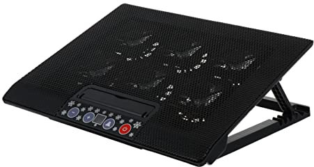 STOBOK Multi Functional Laptop Cooling Rack Adjustable Durable Computer Stand for Home Office Use Rapid Cooling Effect with Six Fans Compatible with Various Laptops