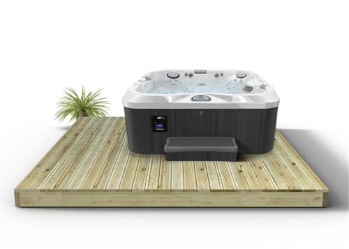 eDecks Standard Redwood Hot Tub Decking Kit - 120mm Deck Boards with Heavy Duty Joists & Fixings - 3.0m x 3.0m No Handrails