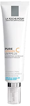 La Roche Posay Redermic C, Crema Anti-Rughe, Per Pelli Normali e Miste, Pelle Idratata e Protetta dal Sole, Linee Sottili Riempite e Rughe Corrette, Con Vitamina C Pura e SPF 25, 40 ml