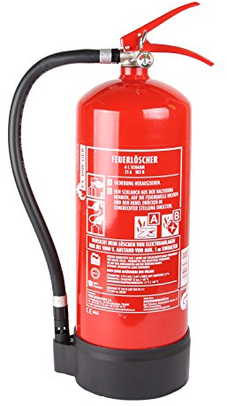 HausundWerkstatt24 6l Feuerlöscher Schaum blau 6L AB 6LE mit Halterung Dauerdrucklöscher (GPN-6X Instandhaltungsnachweis