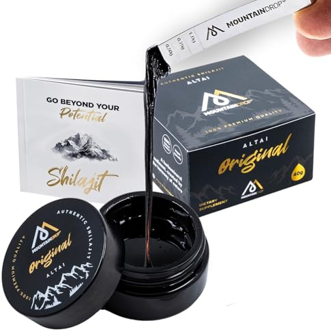 Mountaindrop Mumijo Shilajit Original 40g I traditionelle Nahrungsergänzung mit Fulvinsäure & Huminsäure aus dem Altai Gebirge I Ayurveda Supplement in Handarbeit geerntet & laborgeprüft
