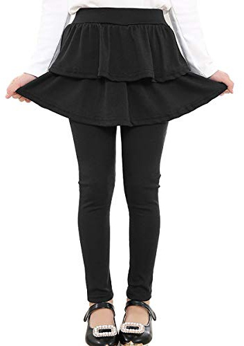RieKet Leggings para niña con falda tutú para niños - negro - 10-11 años