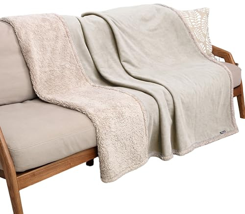 Pawsse Coperta per Cani Impermeabile, Fodera per Divano per Cuccioli di Gatto in Pile Sherpa, Fodera per Mobili Protettiva Lavabile Media 203 x 152 cm