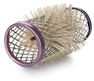 PONIK'S PROFESSIONAL - Bigodini in metallo, con setole, bigodini in metallo, 12 pezzi, bigodini da 24 mm, set di rulli per capelli, arricciacapelli, set di bigodini – viola