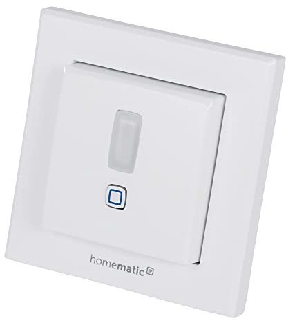 Homematic IP Smart Home Bewegungsmelder im 55er-Rahmen – innen, Zubehör für Smart Home mit App-Funktion, für Alarmlösung, schaltet Leuchten, Wandschalter, Energie sparen, 156242A0