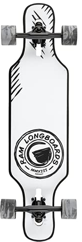 Ram Longboard Vexo 34 Holzboard Erwachsene Ahorn Deck Weiß