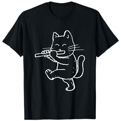 Katze Kater Querflöte T-Shirt