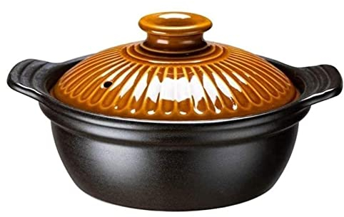 ZXGYFD Casseroles, Pans with Cover，Stovetop Cookware Ceramic Stockpots, Serving Baking Dishes, Cooking Pots, 1.5L