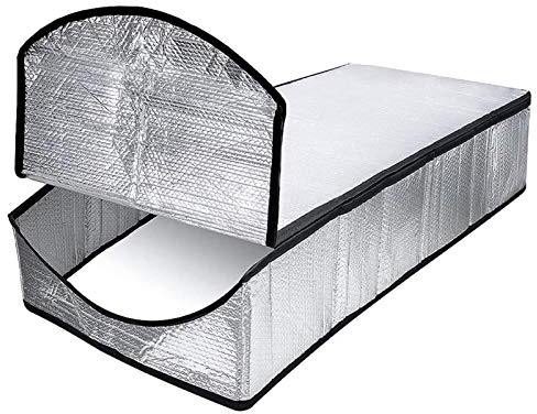 Kisbeibi Attic Stairs Insulation Cover for Pull Down Stairway, Attic Door Insulation Cover Fireproof Waterproof Attic Stairs Door Ladder Insulator with Easy Zipper 25'' x 54'' x 11''