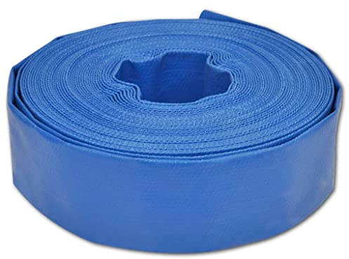 vidaXL Tuyau Plat Pompage Tuyau d'Arrosage Refoulement Irrigation Incendie Tuyau d'Évacuation d'eau Jardin Patio Extérieur 100 m 1,5 PVC