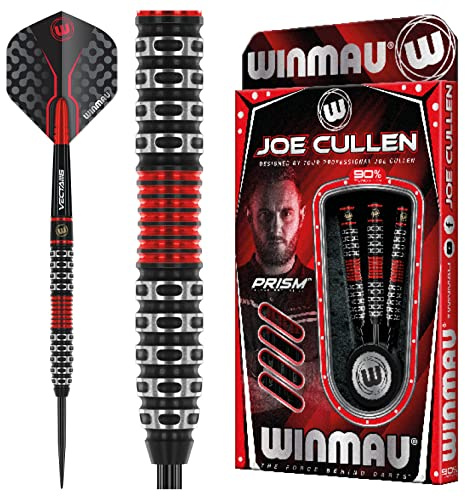WINMAU Joe Cullen Sonderausgabe 26 Gramm Profi Stahlspitze Wolfram Dartpfeile mit Flüge und Stiele (Wellen)