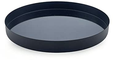 ZLINXI Vide-Poches, Plateau en Verre Miroir Noir Plateaux en métal Bijoux for Bijoux Plat de bibelot personnalisé Cadeaux de fiançailles de Mariage Plat de bibelot