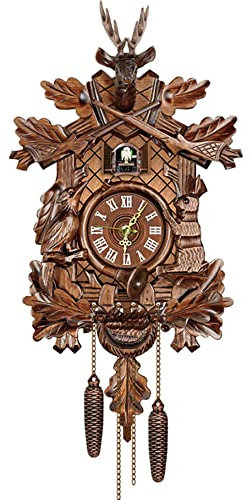 Orologio a cucù Orologio a cucù in legno Movimento al quarzo a batteria Chiamata a cucù Casa della Foresta Nera Orologio da parete a pendolo al quarzo per soggiorno Camera da letto Cucina Caffè