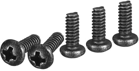 DTGN 100 Stück Maschinenschrauben #4 Phillips-Antrieb Schwarzoxid-Finish | #4-40x1/4 Pan Head, Stahl, UNC Vollgewinde, Schrauben Bolzen Set