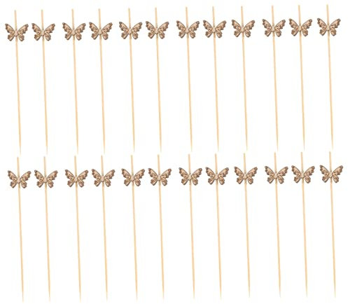 100 Palillos de Cóctel con Forma de para Aperitivos Brochetas de Fiesta Y Bebidas para Fiestas de Cumpleaños Y Reuniones