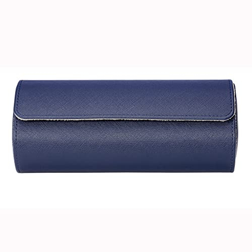 NEWNAN 3 Slots Uhrenrolle Reiseetui Schicke tragbare Vintage-Leder-Aufbewahrungsbox für Uhren mit eingeschobenen Uhrenorganisatoren (Farbe: D)