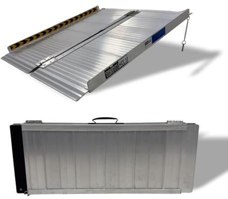 TRUTZHOLM Rollstuhlrampe klappbar 91 cm Traglast 272 kg Alu grau Auffahrrampe