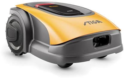 STIGA A 300, robot tagliaerba senza filo perimetrale, aree fino a 450m2, tecnologia brevettata AGS, pacchetto di connettività incluso