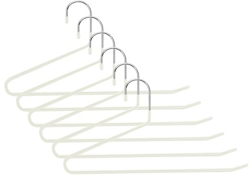 Greyoe 6 pezzi Grucce Pantaloni, Grucce per Pantaloni, Salvaspazio Acciaio Inossidabile, Design con Apertura su un Lato, per Asciugare Pantaloni, Asciugamani, Teli da Bagno