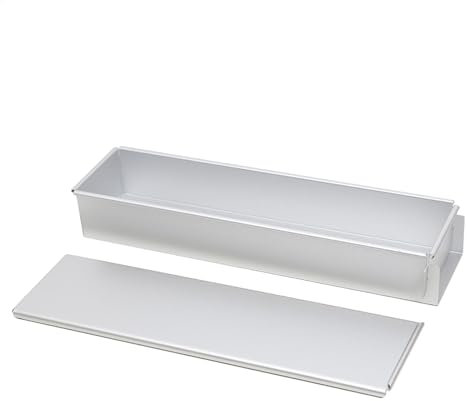 Molde para hornear - Molde para hornear de aluminio, Molde de mousse | Molde para pan rectangular con tapa extraíble, superficie antiadherente para tarta de queso, pan, postres, fácil libe