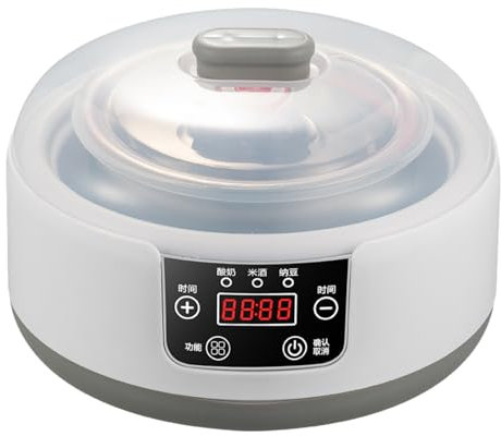 Yogurtera,Yogurtera EléCtrica,MáQuina para Hacer Yogur,Maquina para Hacer Yogur Casero con Temporizador,Yogurtera con Control De Temperatura,Tiempo Ajustables,para Uso DoméStico