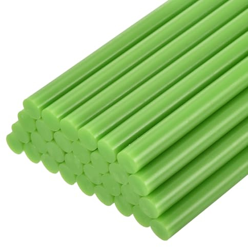 QUARKZMAN 30 Pièces Bâtons de Colle Chaude pour Pistolet, 11mm x 200mm Recharge Universelle pour Pistolet à Colle pour Bricolage, Réparations, Loisirs Créatifs, Décoration, Turquoise