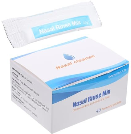 KOCKSHION Sale Per La Pulizia Nasale in 40 Bustine Da 2,7g Protezione e Igiene Della Cavità Nasale Adatto Per Adulti e Ragazzo Ragazza Esposti a Polvere e Nebbia Quotidiano