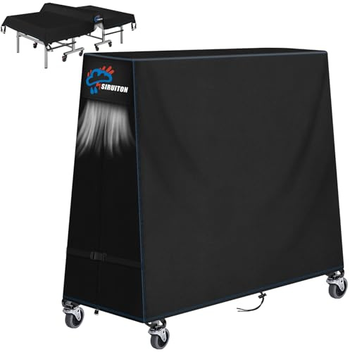 SIRUITON Copertura per Tavolo da Ping Pong - Adatta a Tavoli Pieghevoli e Fissi, Resistente 500D Impermeabile e Traspirante, Protezione per Tavoli da Tennis Tavolo（173x77x158cm）