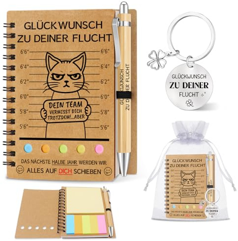 Epaing Abschiedsgeschenk Kollegen Kollegin Jobwechsel, Notizbuch mit Spruch | Notizbuch, Kugelschreiber, Schlüsselanhänger, Abschied Kollege Dankeschön Geschenke Kleine Geschenke Kollegen Weihnachten
