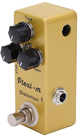 Pedal de distorsión Fuzz Overload para Guitarra, Metal, Dorado, con Interruptor True Bypass para bajo eléctrico