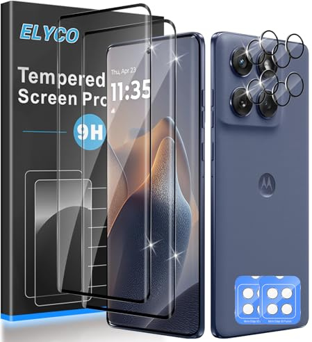 ELYCO Vetro Temperato per Motorola Moto Edge 60/60 Fusion, 2+2 Pezzi