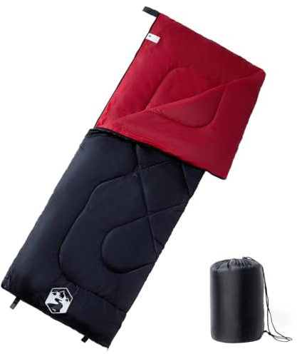 Ordellia Sovsäck för vuxna camping 3 årstider, 190T polyester med PP-fyllning, 190 x 72 cm, lätt 1150 g, med huva, dragkedja och packväska för vandring, vandring, utomhus, tält