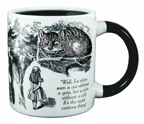 The Unemployed Philosophers Guild Disappearing Cheshire Cat Heat Transforming Color Changing Reveal Mug - Add Coffee or Tea and The Cheshire Cat Disappears Except for its Grin, Comes in a Fun Box