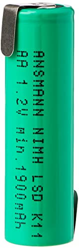 Ansmann, batteria Ni-MH LSD, testa piatta con etichette AA 2100mAh Green
