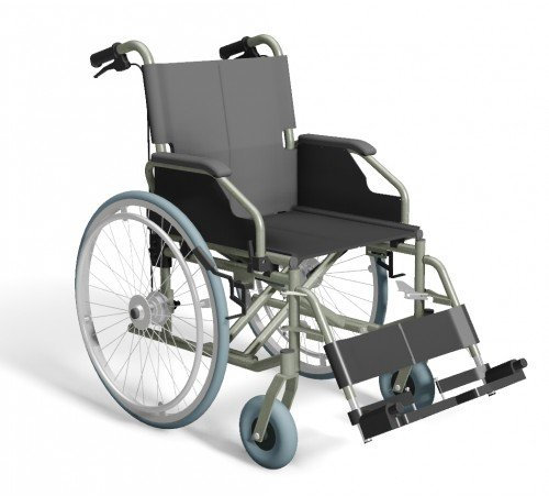 Trendmobil Rollstuhl TMB Faltrollstuhl inkl. Trommelbremse für die Begleitperson - Transportrollstuhl Reiserollstuhl mit Steckachsensystem - Sitzbreite 51 cm