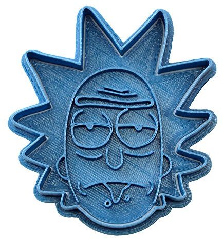 Cuticuter Rick Y Morty Cortador de Galletas, Diseño Rick, Plástico, Azul, 8x7x1.5 cm