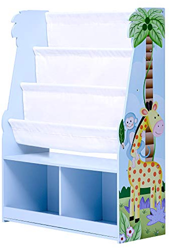 Fantasy Fields Sunny Safari Kinder Bücherregal Aus Holz Mit Aufbewahrung Mehrfarben TD-13410SS | mit Aufbewahrung