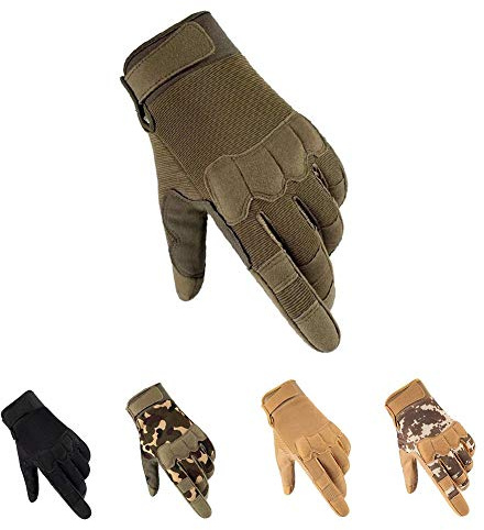 HYCOPROT Taktische Vollfinger Handschuhe, Touchscreen Motorrad Atmungsaktive Leichte Einsatzhandschuhe Outdoor Militär Zum Schießen Jagen Motorradfahren Klettern