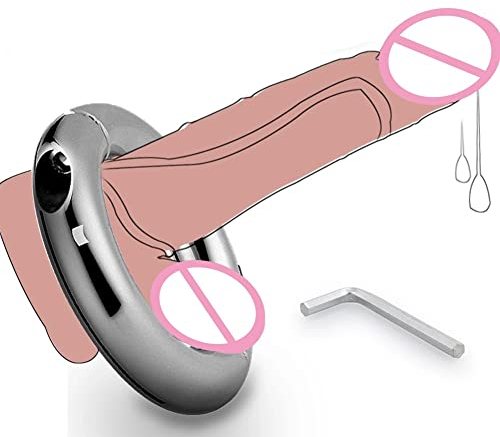 Männer männlicher Penis Hahn Ring Edelstahl Penis Schloss Cockring Hodensackstrecke Metall Verzögerung Ejakulation, Penisringe (Size : 40mm)