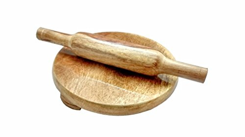 Wooden Chakla Belan Rolling Board-Pin Set by Indian Collectible