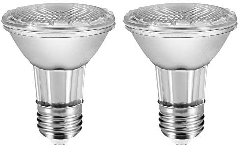 LPSAFP PAR20 7W LED Range Hood Light,E26 120V Dimmable Warm White 595lm, Waterproof IP65, Replacement 50W Halogen Cup. Spot Bulbs for Kitchen Appliances, Track Lighting, Outdoor Landscaping 2 Pack
