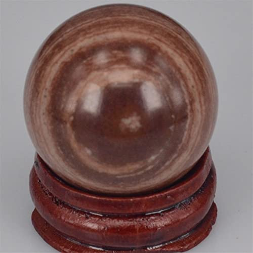 PAKMEZ Magia Natural Piedra Preciosa Natural Cuarzo Rosa Cristal Reiki Esfera Bola Masaje Huevo Globo Decoración for el hogar Colección Obelisco (Color : Chocolate Jasper)