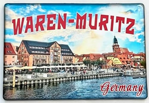 Waren, Deutschland, Waren Müritz Souvenir- Waren Magnet, Mecklenburgische Seeplatten