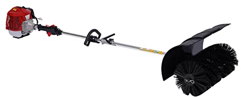 Balayeuse à essence 52 cc 2.3 HP 2 temps Brosse en nylon Balai manuel Moteur à essence Balai Nettoyeur de brosse pour gazon artificiel, chantiers de construction, nettoyage des routes et balayage de