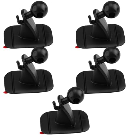 5 Pièces Suport Telephone Voiture, MYLERCT Socle Telephone Voiture, Socles de Téléphone Portable pour Automobile, pour Plupart Supports de Téléphone de Voiture (Noir)