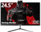 CRUA Gaming Monitor, 24.5 Inch 180Hz Computer Monitor, Full HD 1080P Frameless Desktop Monitor, 1ms GTG with FreeSync, Low Motion Blur, Eye Care, VESA, DisplayPort, HDMI, Black