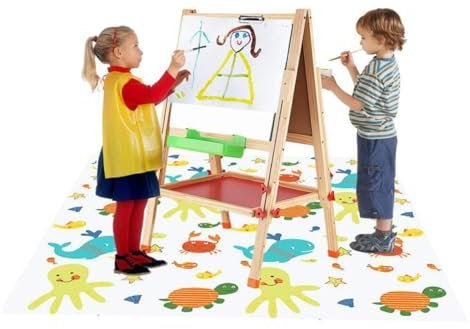 WOONEKY 1Stk Haushalt Pad Kinderspielmatte -Spielmatte Fußmatten für Kinder wasserdichtes Babymatte Sitzkissen rutschfestes Sitzpolster hohe Füße Teppich Picknickmatte Weiß