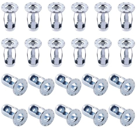 Mardatt Lot de 30 écrous Jack M4 - Écrous d'écartement - Écrous pétales - Vis d'ancrage pour mur creux - Plastique Polywood (M4 - Argent)