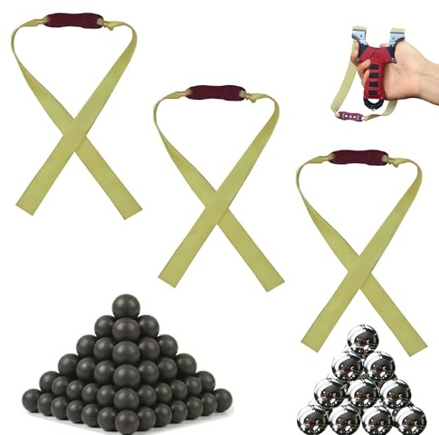 NAYAINOVA Accessoires pour lance-pierre professionnelle de chasse, objectifs de chasse, bandes de caoutchouc, boules de boue et acier, lance-pierre professionnelle